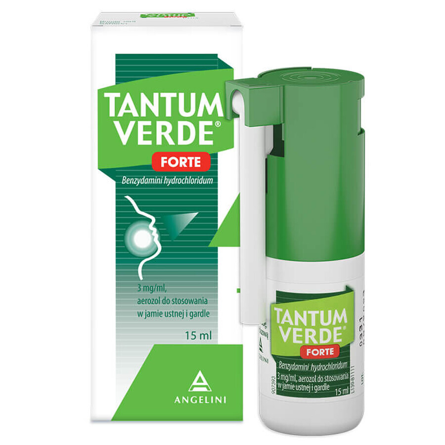 Tantum Verde Forte 3 mg/ml, spray buccal et pharyngé, 15 ml