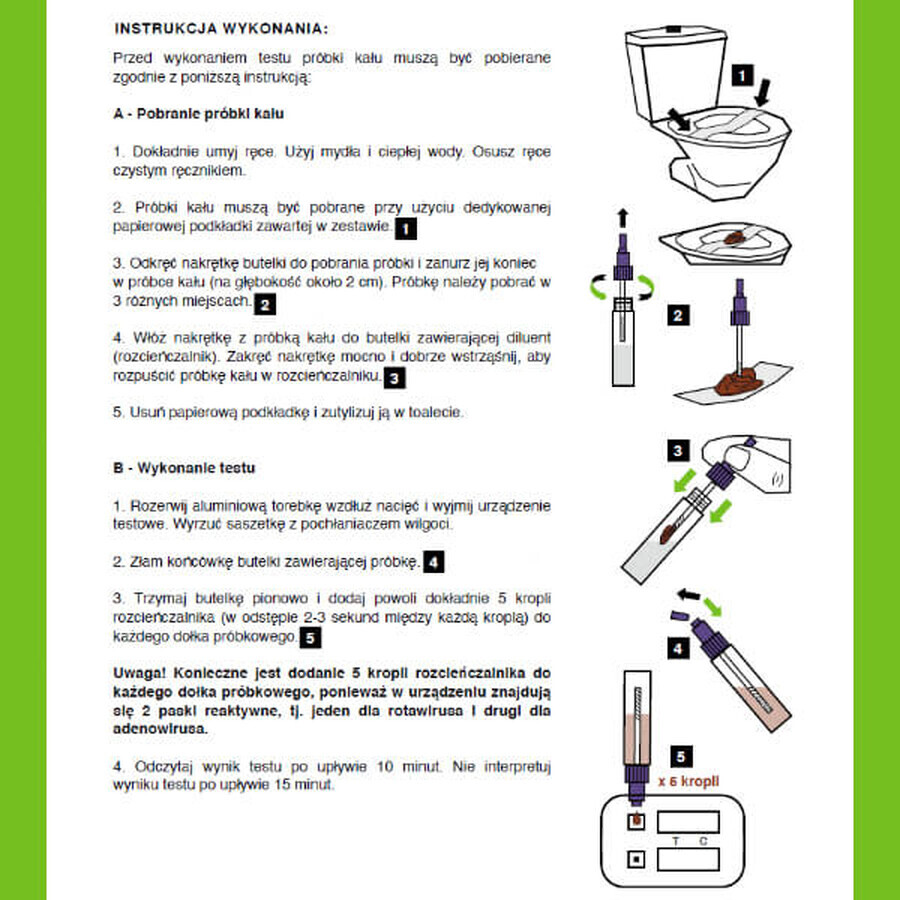 LabHome Rotadeno-Screen, test for the detection of rotavirus and adenovirus in feces, 1 pc