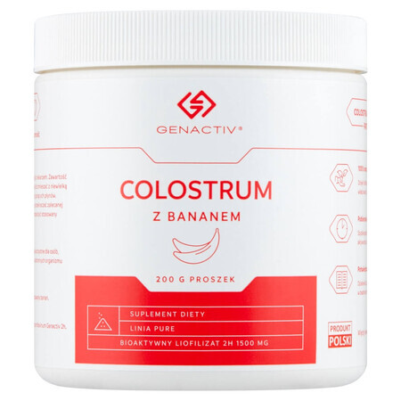 Genactiv Colostrum cu banană, pulbere, 200 g