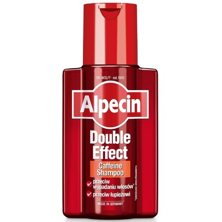 Alpecin Double Efect, șampon cu cafeină împotriva căderii părului și împotriva mătreții, 200 ml