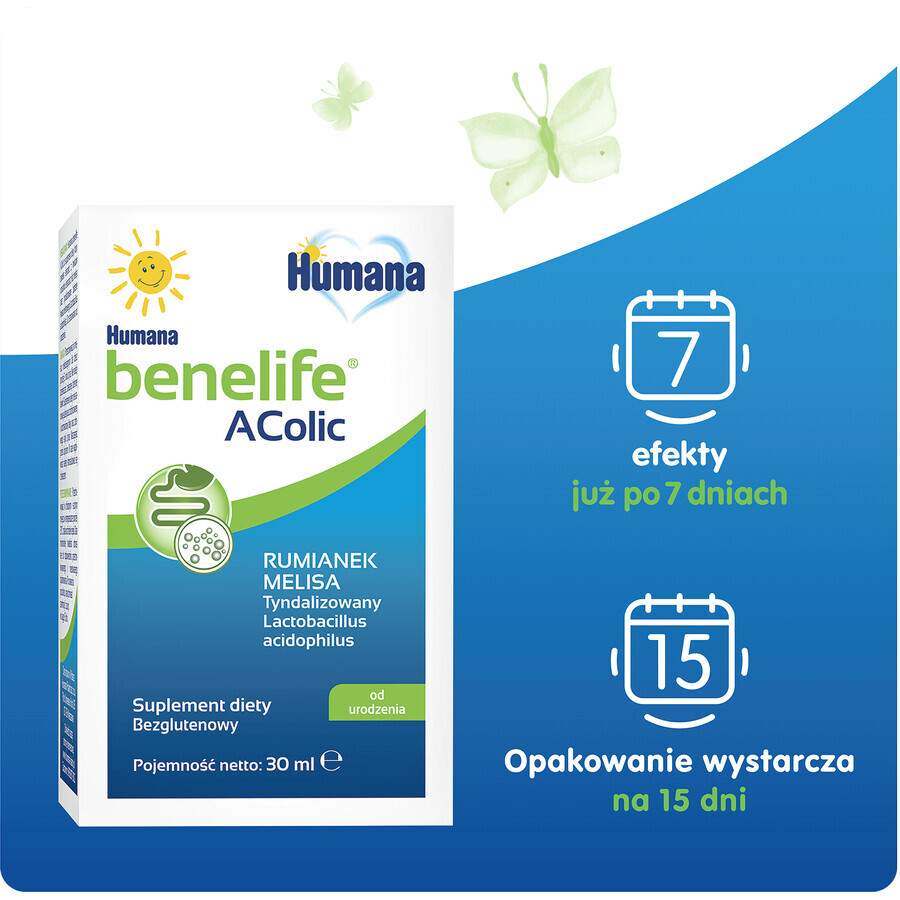 Humana Benelife Acolic, de la naștere, 30 ml