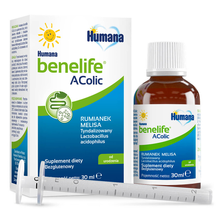 Humana Benelife Acolic, de la naștere, 30 ml