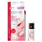 Eveline Cosmetics Nail Therapy, Nagelfarbaufbereiter 6in1, Französisch, 5 ml