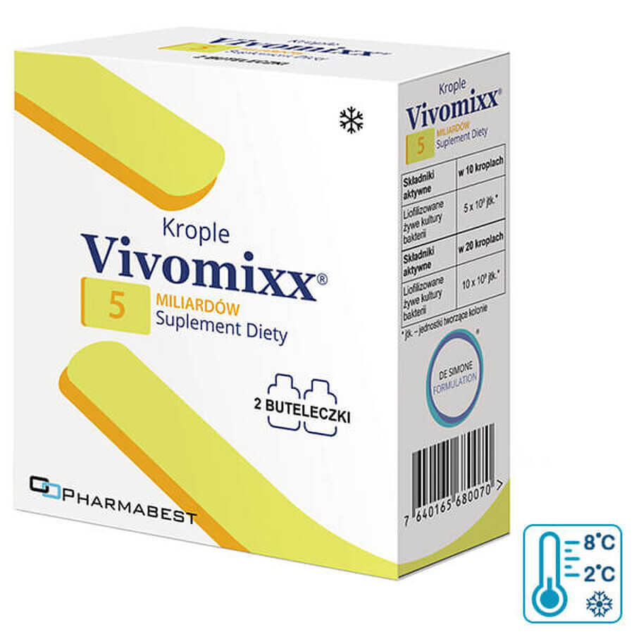 Vivomixx Drops 5 miliarde, 2 x 5 ml