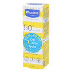 Mustela Sun set, Baby on the go - piele uscată, lapte de protecție solară, SPF 50, 40 ml + ulei de masaj, 100 ml