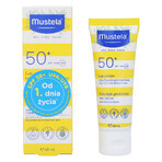 Mustela Sun set, Baby on the go - piele uscată, lapte de protecție solară, SPF 50, 40 ml + ulei de masaj, 100 ml