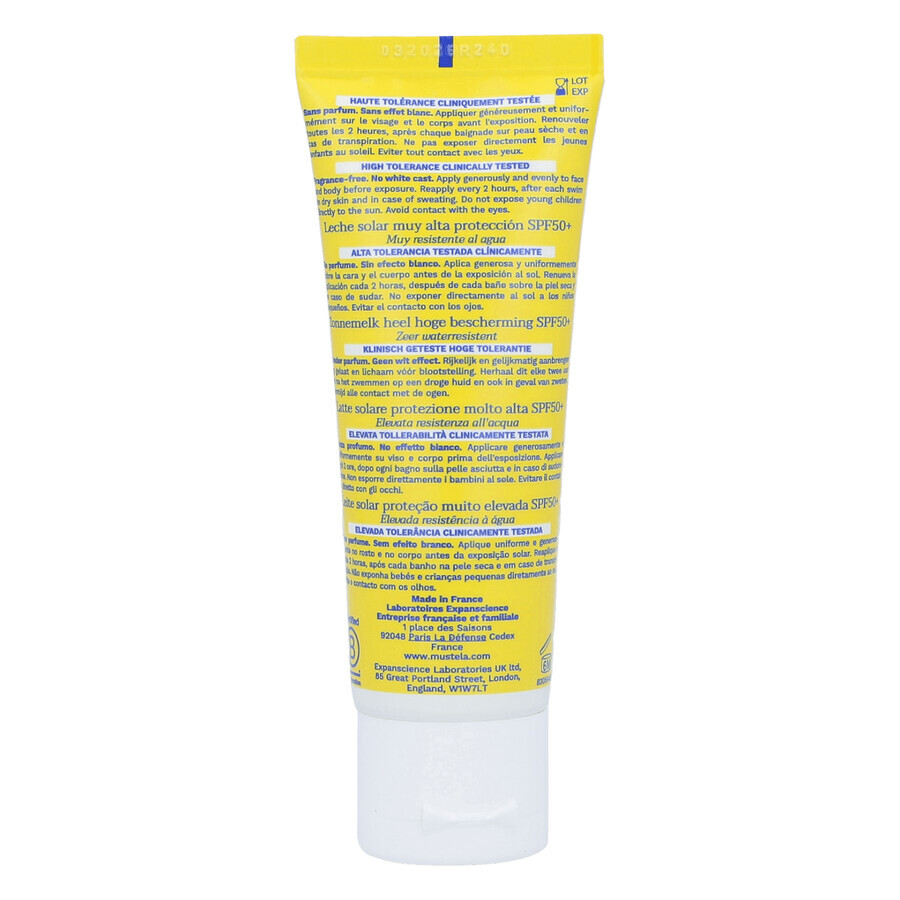 Mustela Sun set, Baby on the go - piele uscată, lapte de protecție solară, SPF 50, 40 ml + ulei de masaj, 100 ml