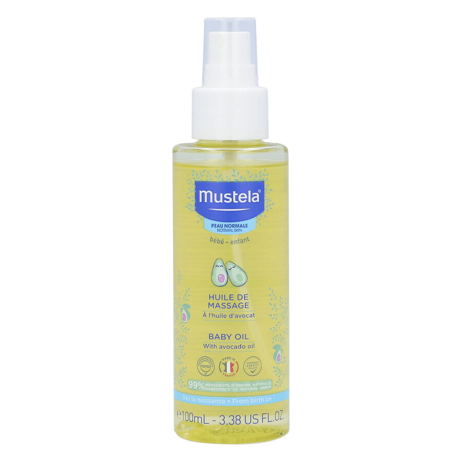 Mustela Sun set, Baby on the go - piele uscată, lapte de protecție solară, SPF 50, 40 ml + ulei de masaj, 100 ml