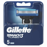 Gillette Mach 3 Turbo, cartușe de schimb, 5 bucăți