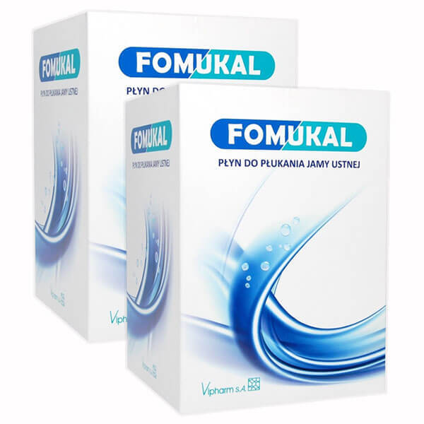 Fomukal, apă de gură, 2 x 225 ml + 2 x 225 ml