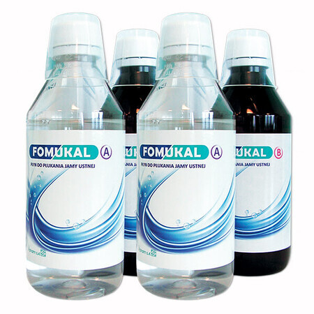 Fomukal, apă de gură, 2 x 225 ml + 2 x 225 ml