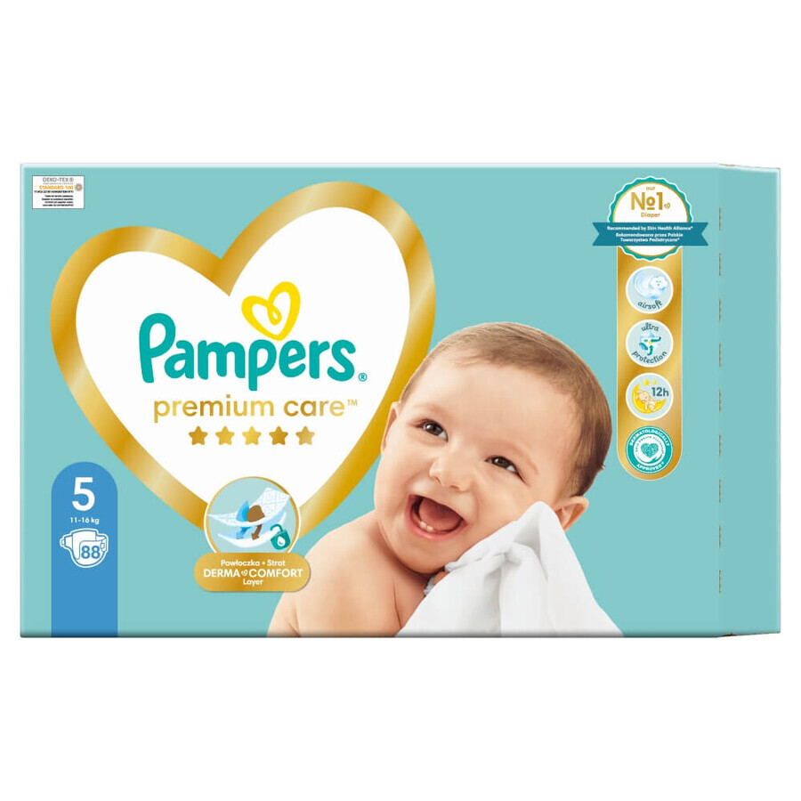 Pampers Premium Care, scutece mărimea 5, 11-16 kg, 88 buc