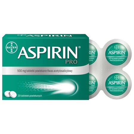 Aspirină Pro 500 mg, 20 comprimate filmate