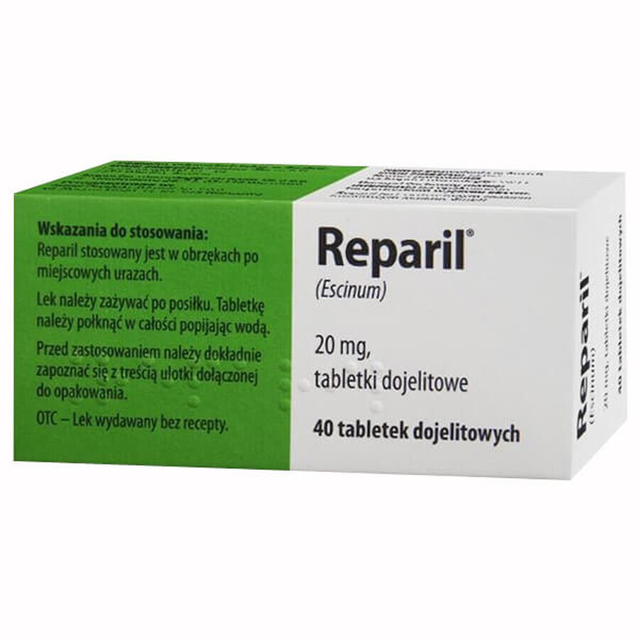 Reparil 20 mg, 40 comprimate