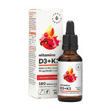 Aura Herbals Vitamina D3 + K2 + extract de turmeric, picături, 30 ml