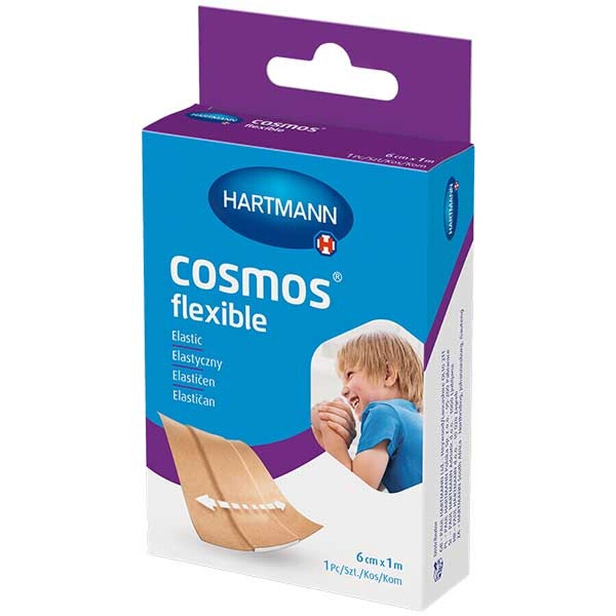 Cosmos Pansament flexibil, elastic, pentru tăiere, nețesut, culoare carne, 6 cm x 1 m, 1 buc