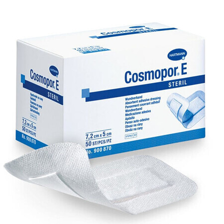 Cosmopor E, pansament chirurgical, steril, 7,2 cm x 5 cm, 50 buc.