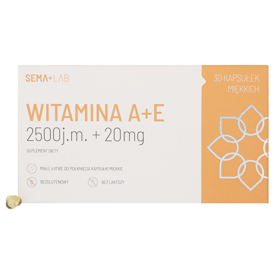 SEMA Lab Vitamina A+E 2500 UI + 20 mg, 30 capsule moi