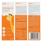 SEMA Lab Vitamin D3 400 IU for children from day 1, drops, 10 ml