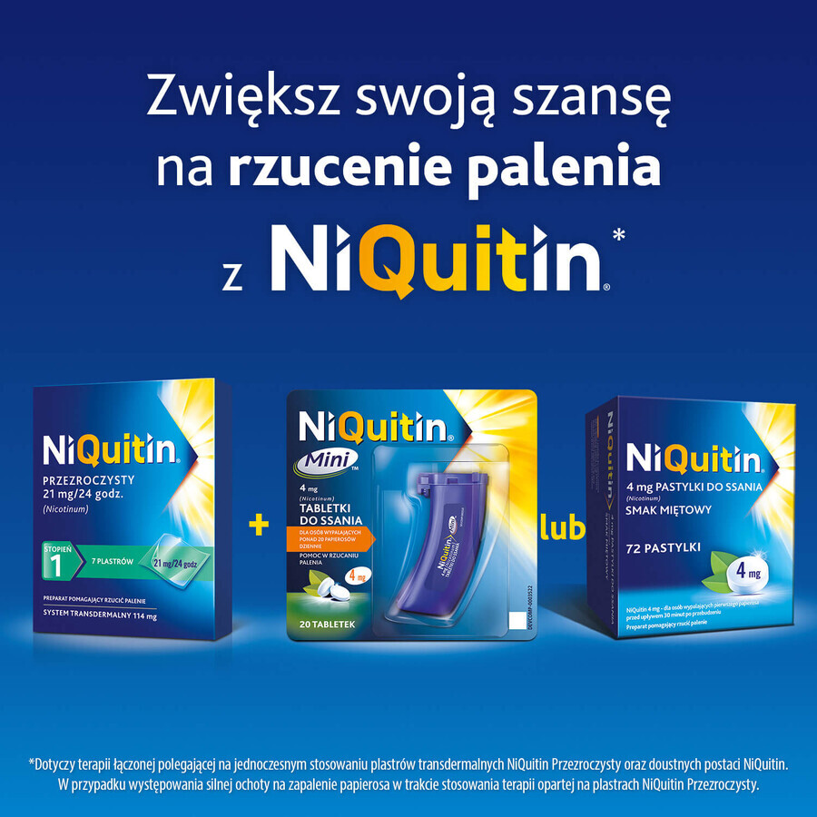 NiQuitin 4 mg, Pfefferminzgeschmack, 72 Lutschtabletten