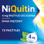 NiQuitin 4 mg, Pfefferminzgeschmack, 72 Lutschtabletten