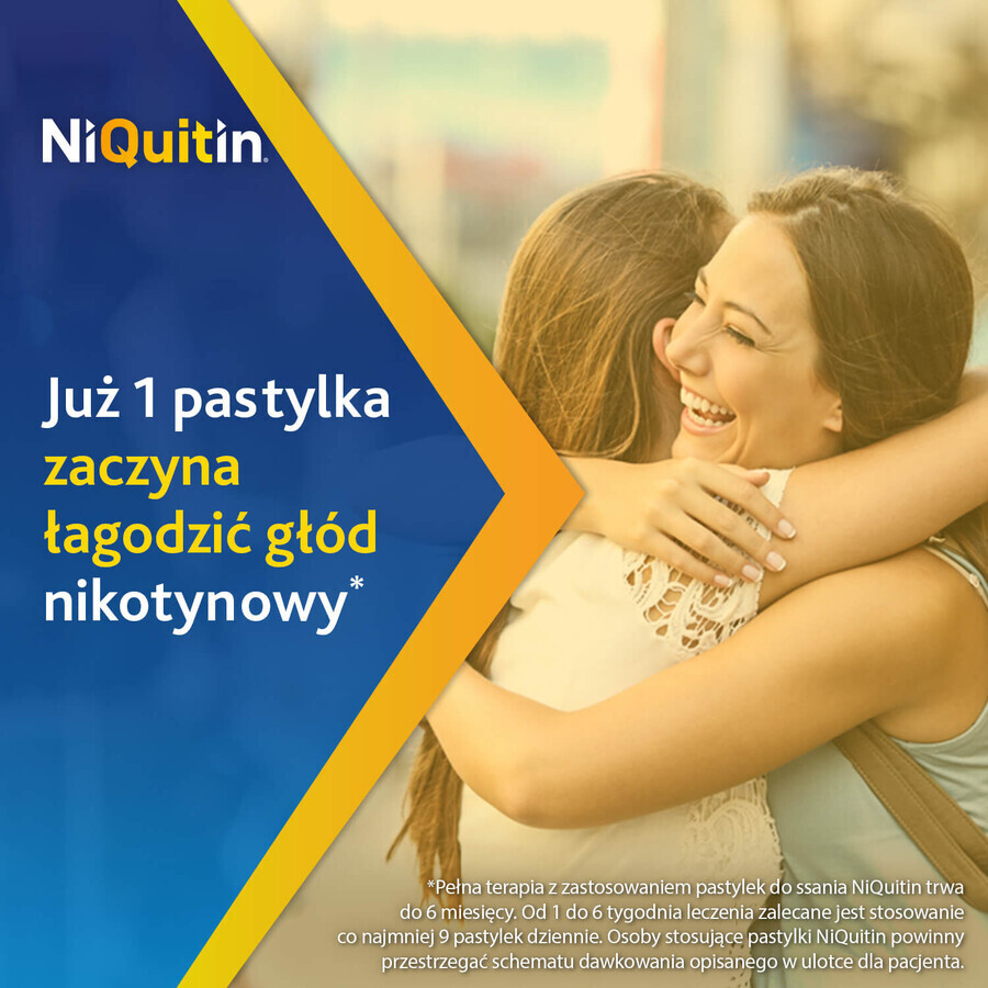 NiQuitin 2 mg, aromă de mentă piperată, 72 pastile