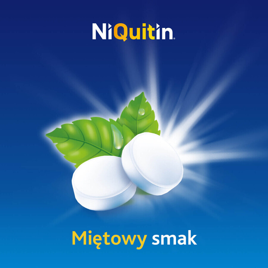 NiQuitin 2 mg, aromă de mentă piperată, 72 pastile