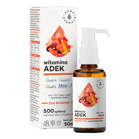 Aura Herbals Vitamine ADEK voor het gezin, druppels, 50 ml