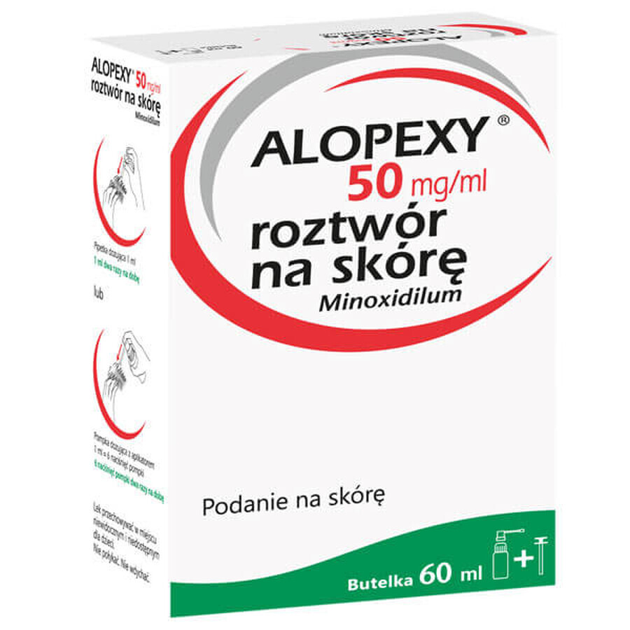 Alopexy 5 % (50 mg/ml) soluție pentru aplicare cutanată, 60 ml