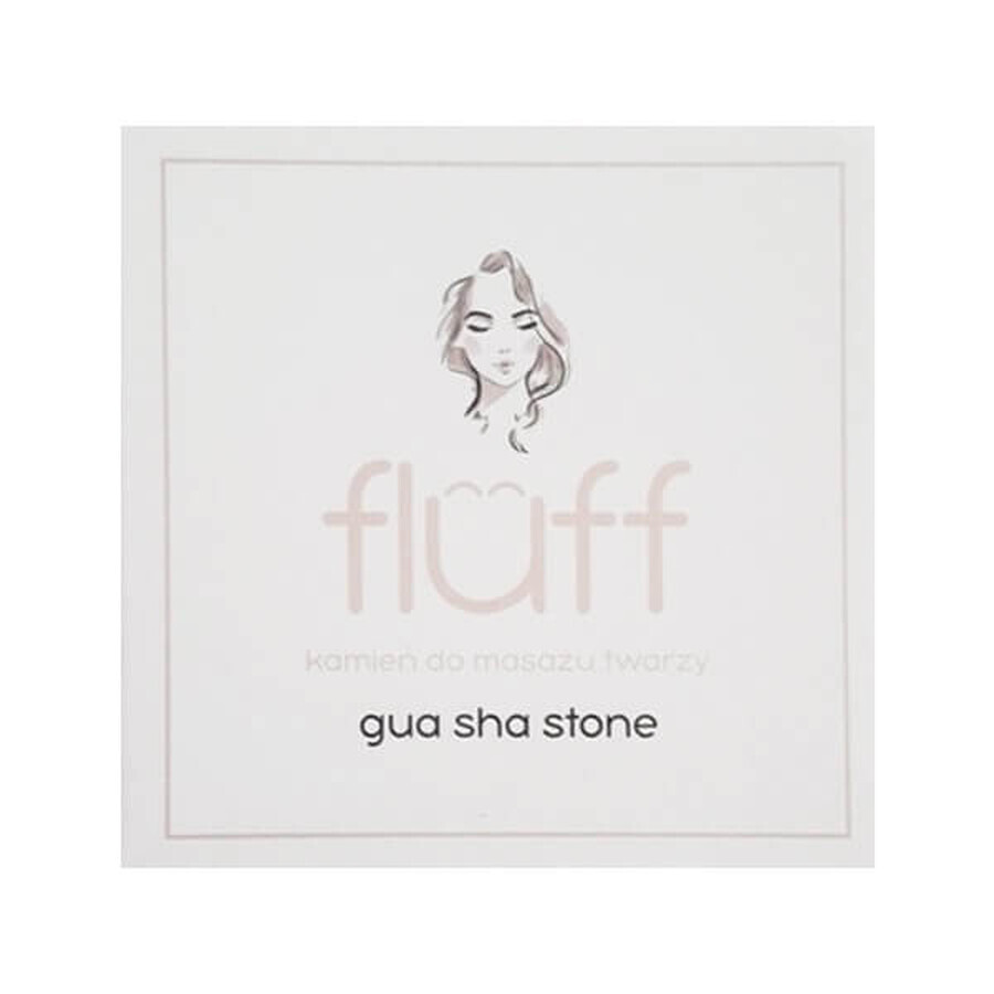 Fluff, piatră Gua Sha pentru masaj facial, cuarț natural