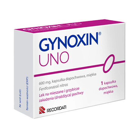 Gynoxin Uno 600 mg, 1 cápsula vaginal blanda