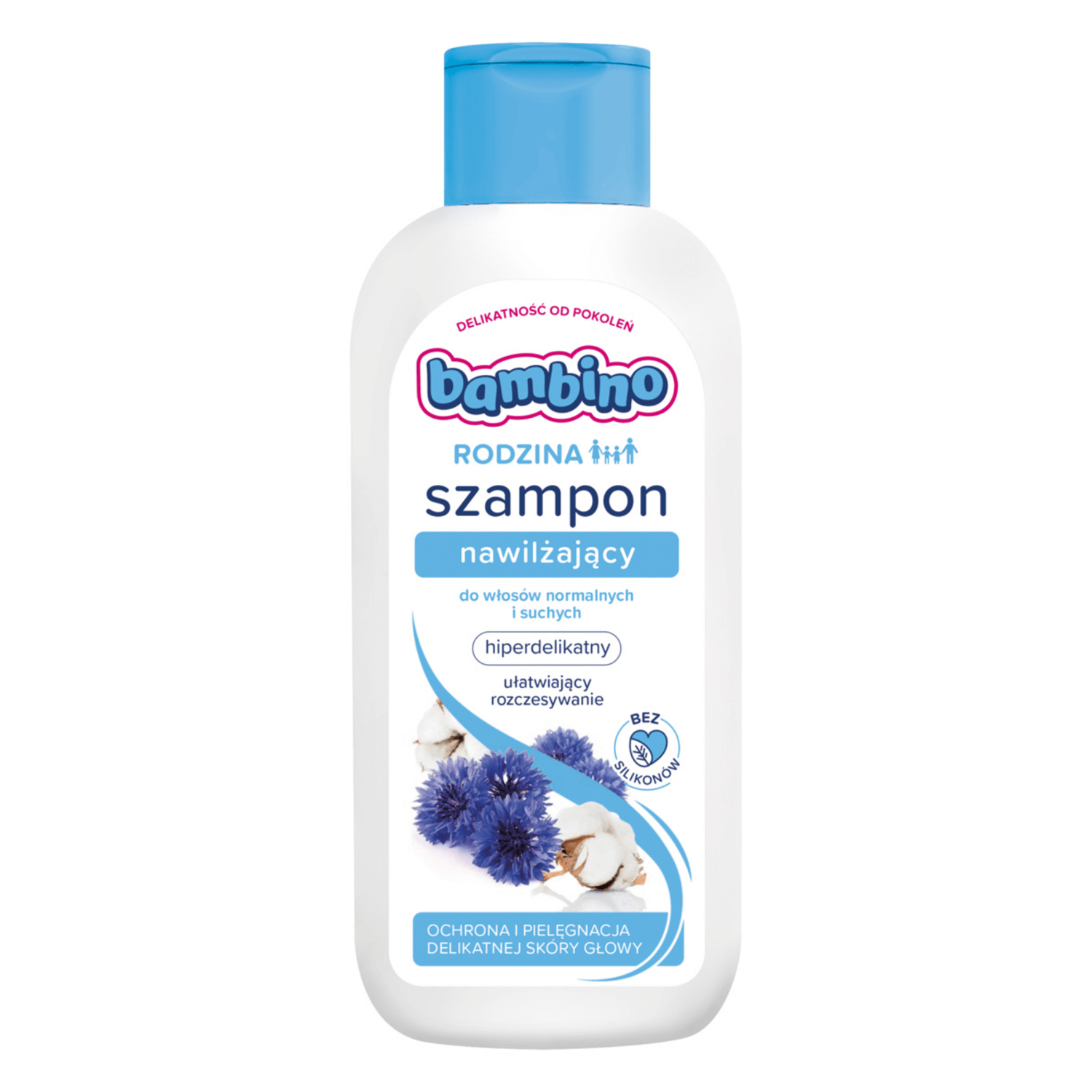 Bambino Family, șampon hidratant pentru păr normal și uscat, hiper-delicat, de la 3 ani, 400 ml