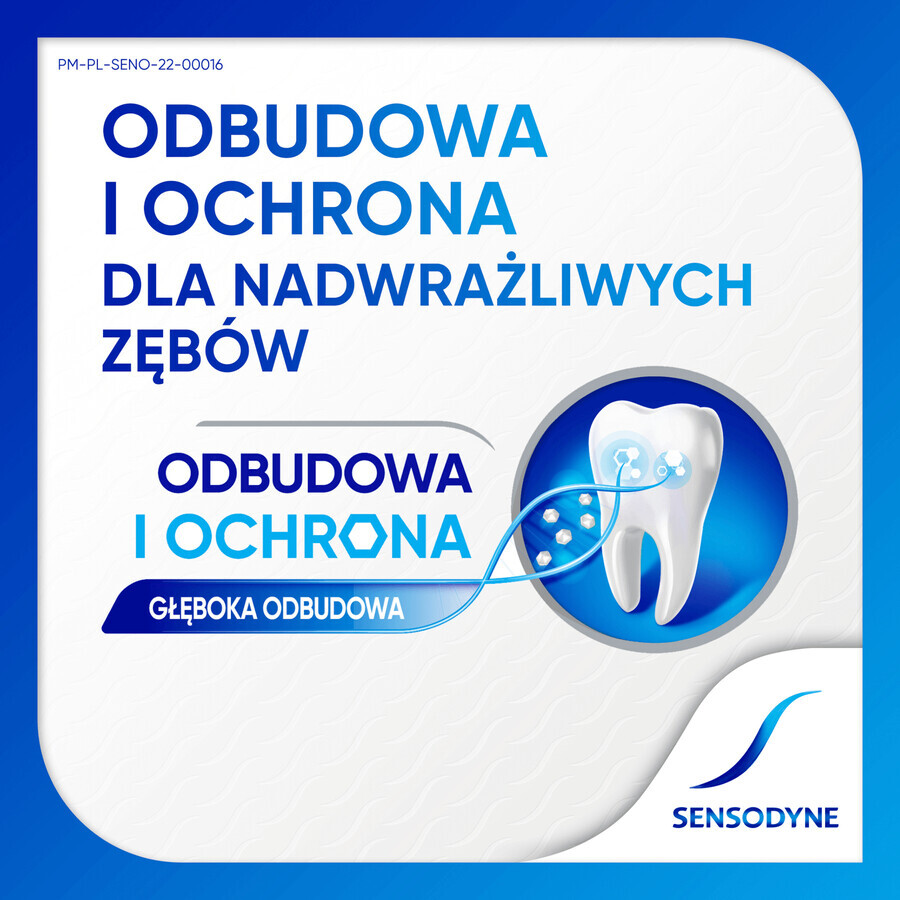 Sensodyne Restoration and Protection Whitening, pastă de dinți albitoare pentru dinți hipersensibili, 75 ml