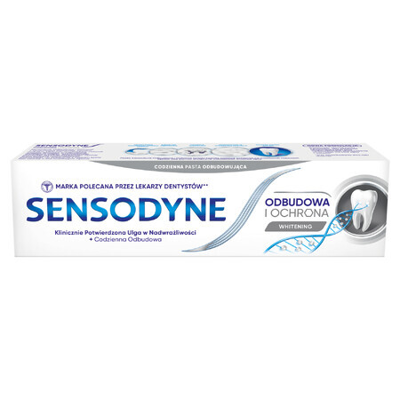 Sensodyne Restoration and Protection Whitening, pastă de dinți albitoare pentru dinți hipersensibili, 75 ml