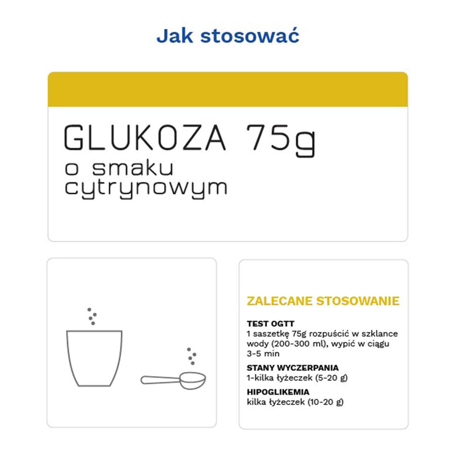 Diather Glucoză, pulbere pentru soluție orală, aromă de lămâie, 75 g