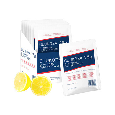 Diather Glucoză, pulbere pentru soluție orală, aromă de lămâie, 75 g