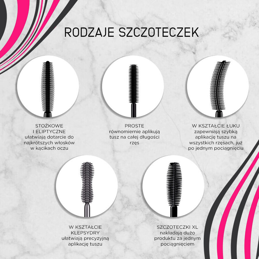 Eveline Cosmetics Mega Size Lashes, rimel de alungire și îngroșare, negru, 10 ml