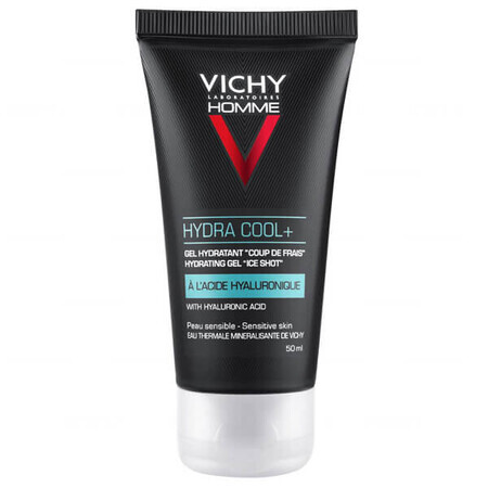 Vichy Homme Hydra Cool+, gel hidratant cu efect răcoritor, 50 ml