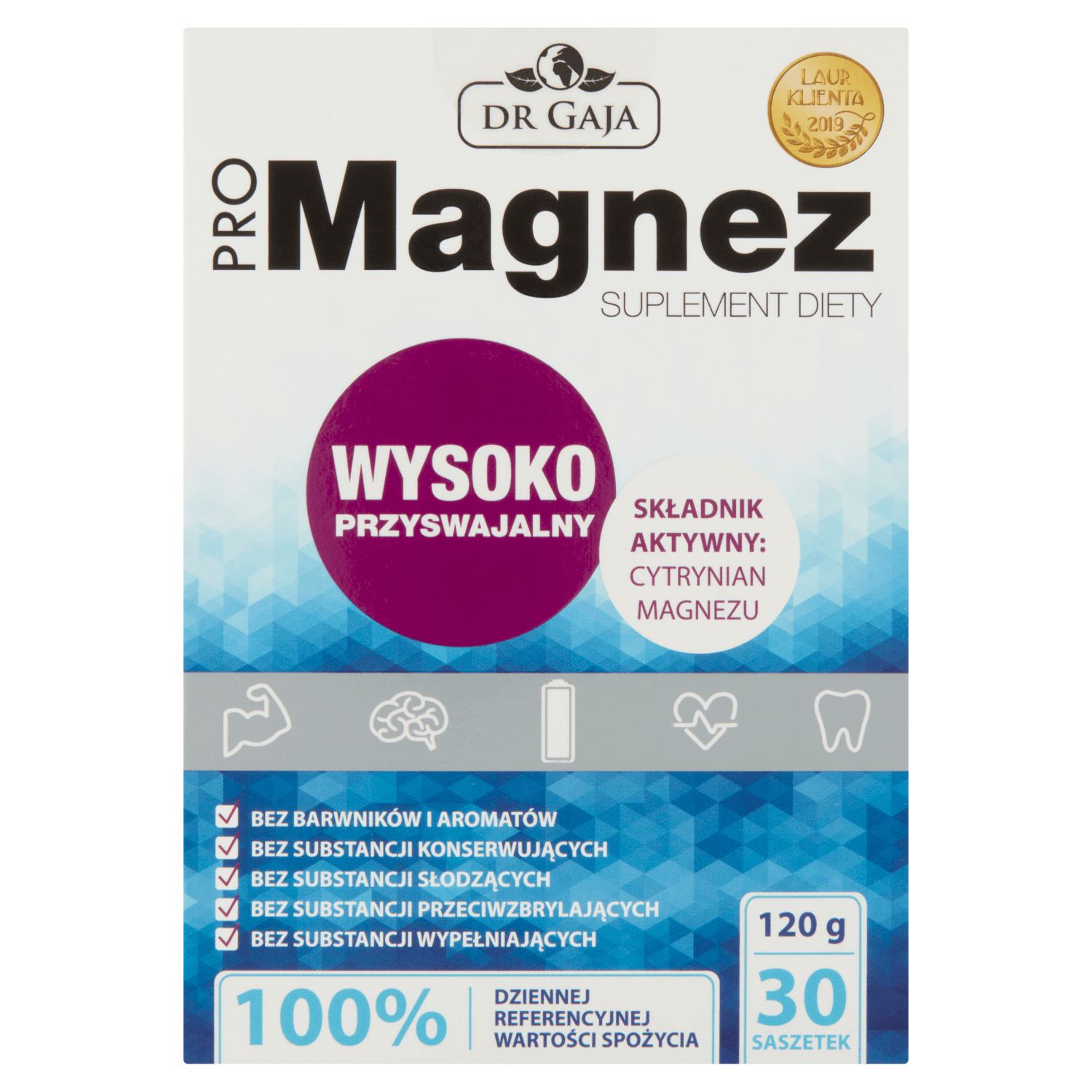 Dr Gaja ProMagnesium, citrat de magneziu, 4 g x 30 pliculețe