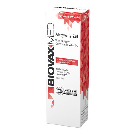 Biovax Med, gel actif pour stimuler la repousse des cheveux, 75 ml