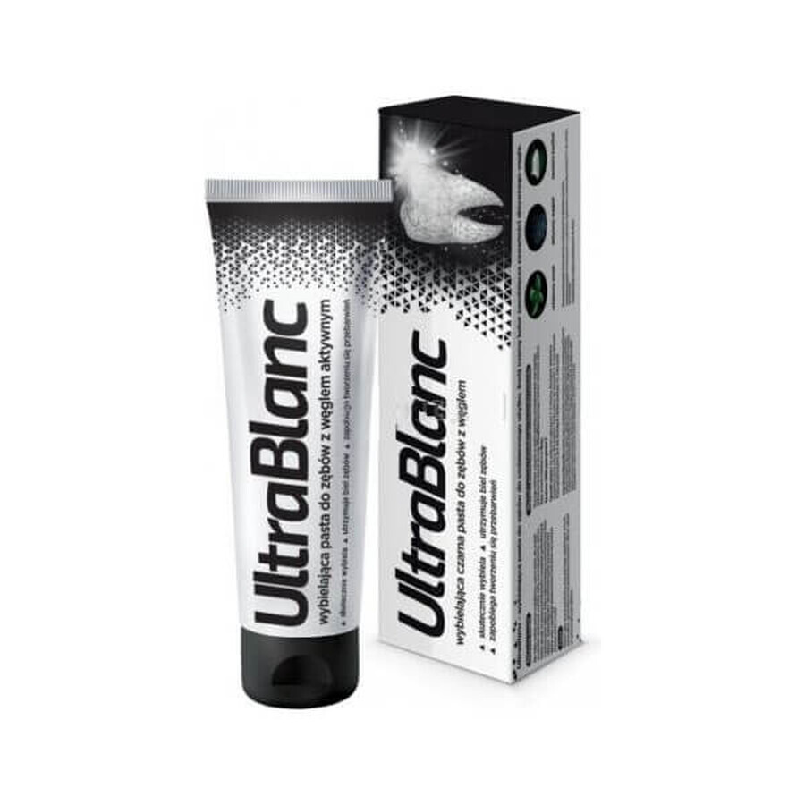 UltraBlanc, pastă de dinți de albire cu cărbune activ, 75 ml