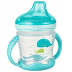 Canpol, vaso antiderrame con asas Love&amp;Sea, a partir de 9 meses, azul, 230 ml