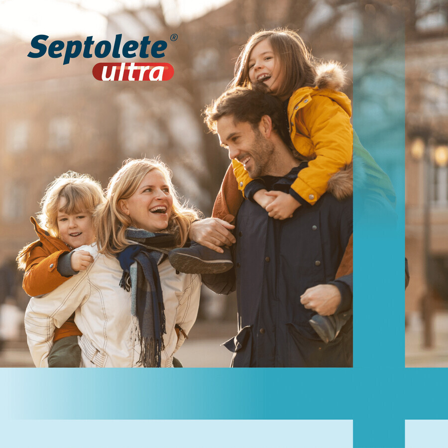 Septolete Ultra goût citron et sureau 3 mg + 1 mg, 16 pastilles dures