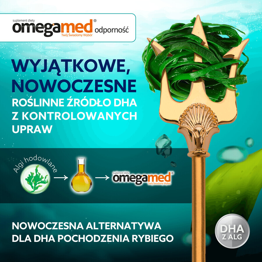 Omegamed Immunity DHA, sirop pentru copii cu vârsta peste 1 an, aromă de portocale, 140 ml AMBALAJ CONTAMINAT