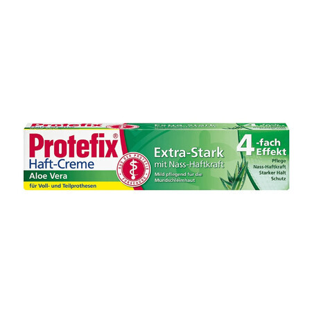 Protefix, cremă de fixare pentru proteze dentare, cu aloe vera, foarte rezistentă, 4 x efect, 47 g