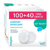 BabyOno, tampoane pentru sân, Comfort, 100 buc + 40 buc gratuite