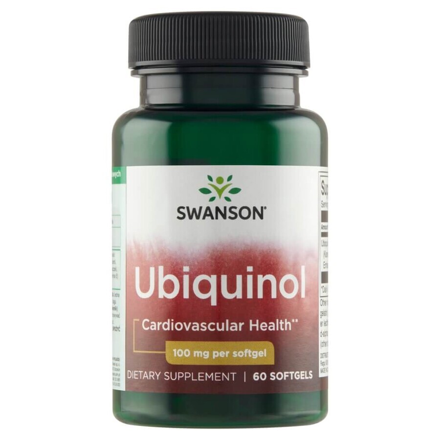 Swanson Ubiquinol, ubiquinolo 100 mg, 60 capsule