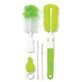 BabyOno, set de perii pentru biberon și tetină cu m&#226;ner interschimbabil cu burete mini, verde, 1 set