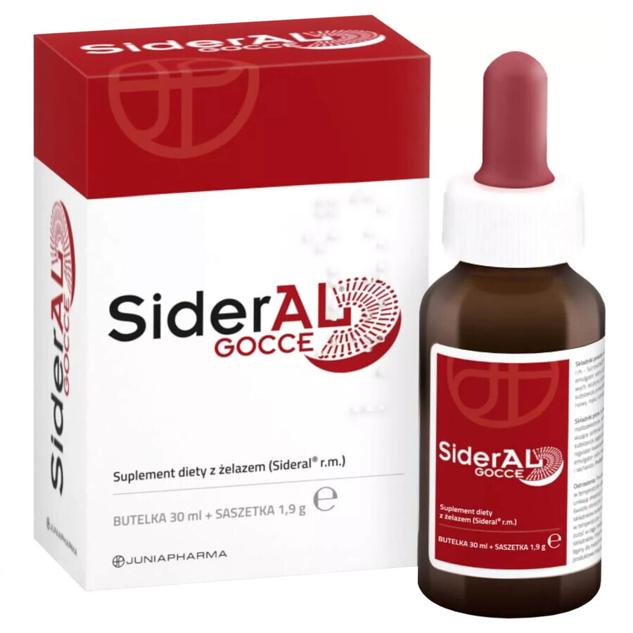 Sideral GOCCE, flacon, 30ml + pulbere în plic 1.9g 