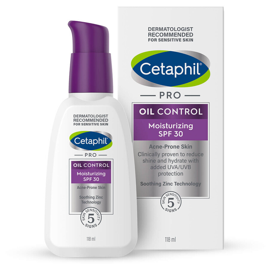 Cetaphil PRO Oil Control, moisturizing and mattifying cream, acne-prone skin, SPF 30, 118 ml